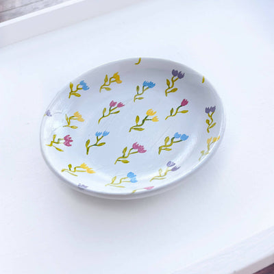 Hand Painted Tulip Trinket Dish