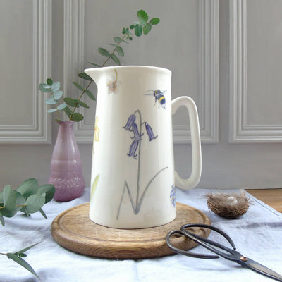 Bee and Spring Flowers Bone China Two Pint Jug