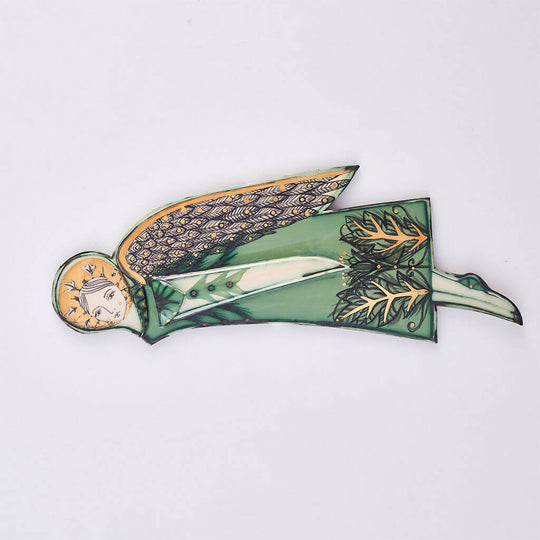 Wall Hung Ceramic Angel, Right Hand Side