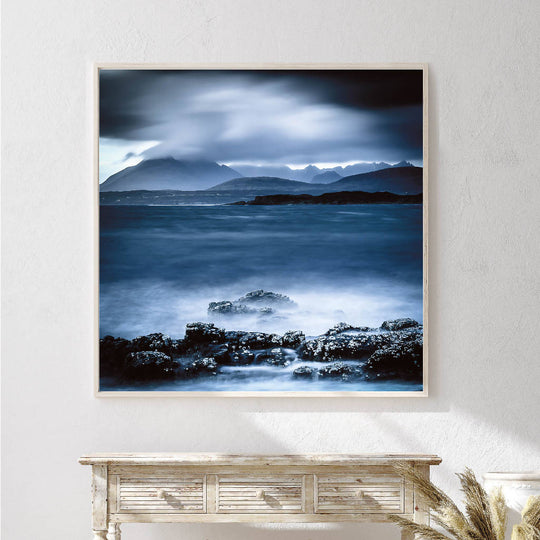 The Black Cuillins - Large Navy Blue Print