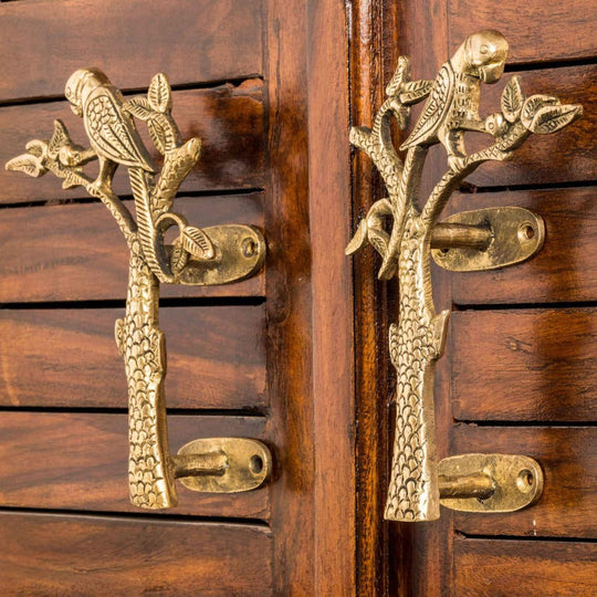 Antique Brass Parrot Door Handle