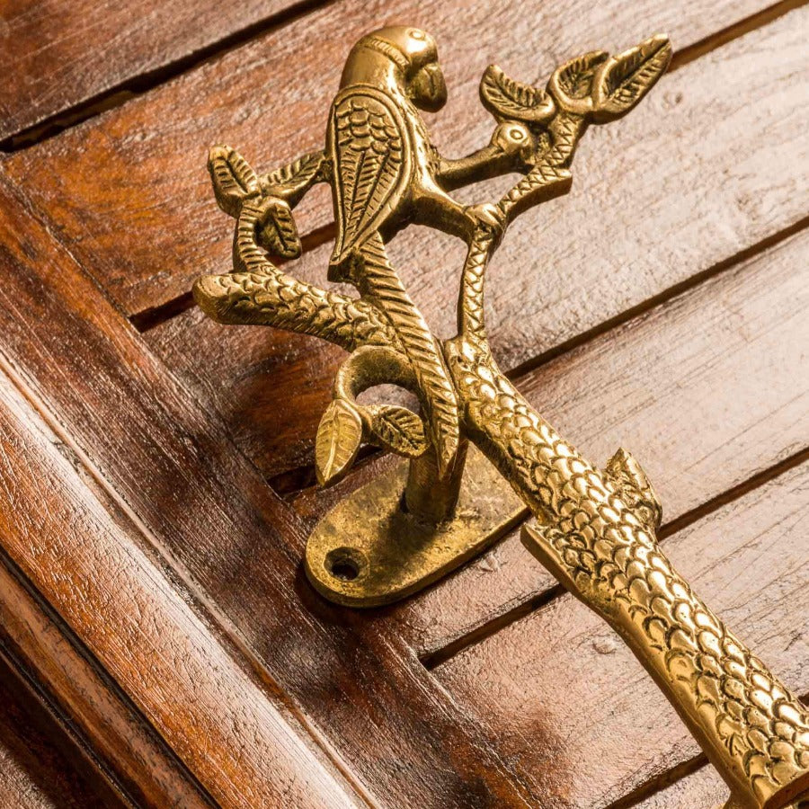 Antique Brass Parrot Door Handle