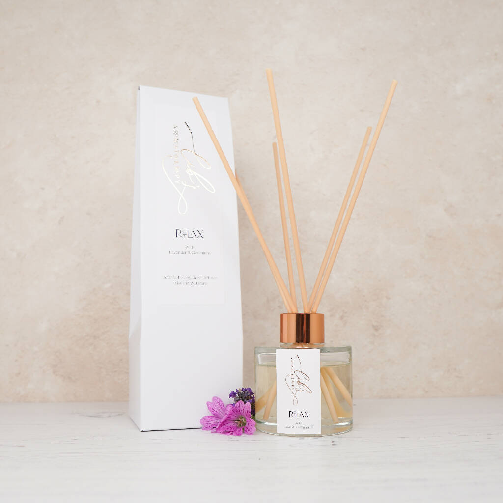 Relax with Lavender & Geranium, 100ml Reed Diffuser