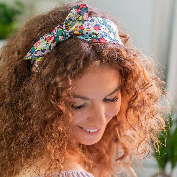 Liberty Side Bow Headband - Thorpe C Print