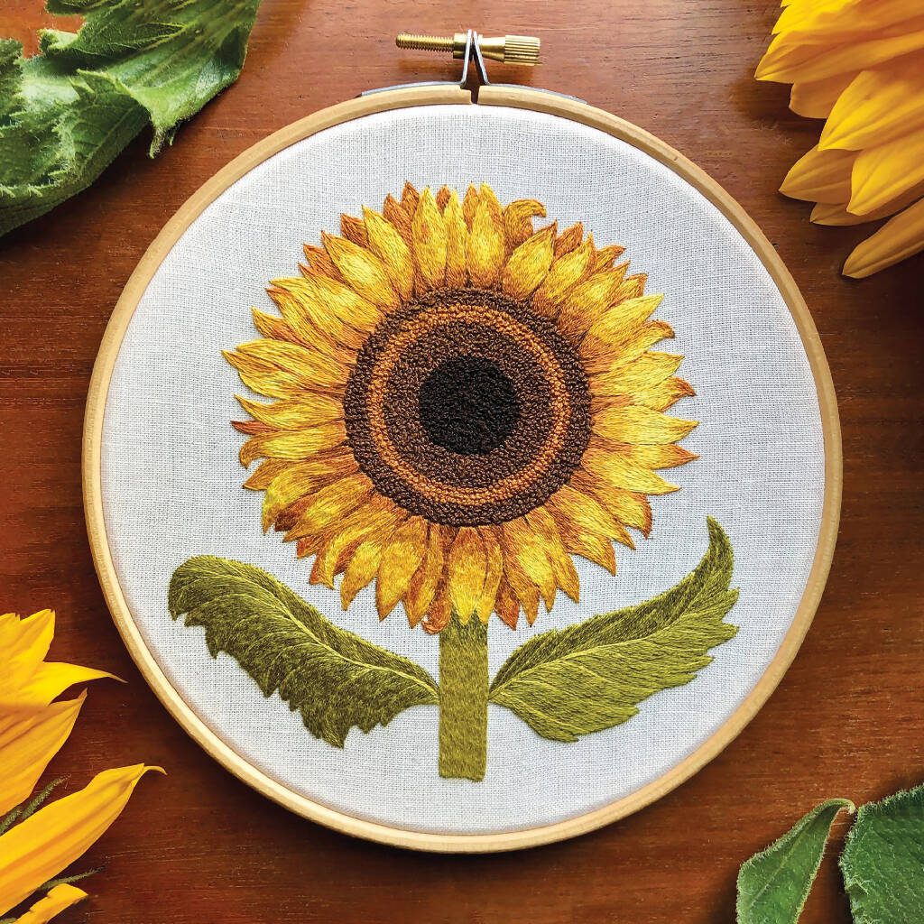 Sunflower Embroidery Kit - A Masterclass in Thread Painting