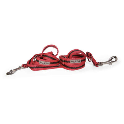 Multi-length Dog Lead In Red And Brown Stripe - 2 sizes available