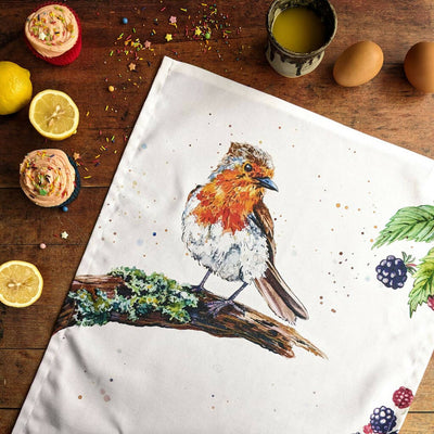 Garden Birds Cotton Tea Towel