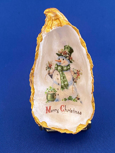 Irish Snowman - Oyster Ornament