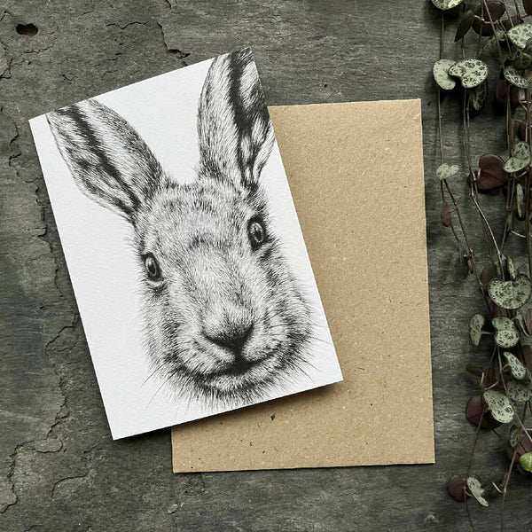 Hare Blank Greetings Card