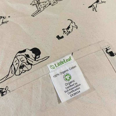 Organic cotton Tea Towel with Dogs print