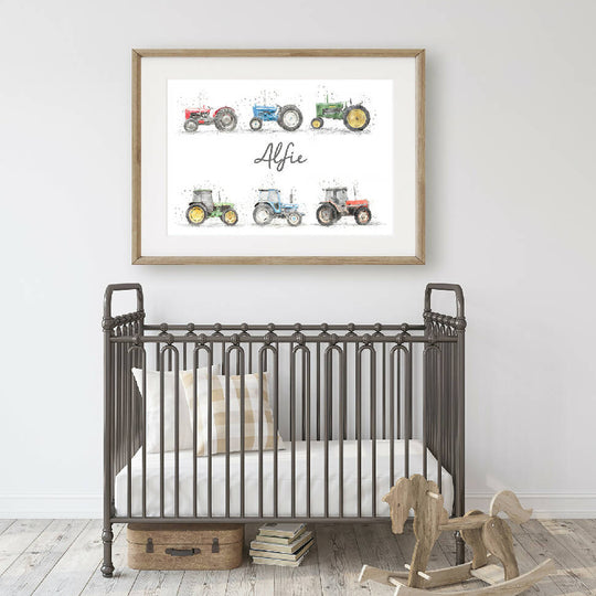 Personalised Vintage Tractor Print