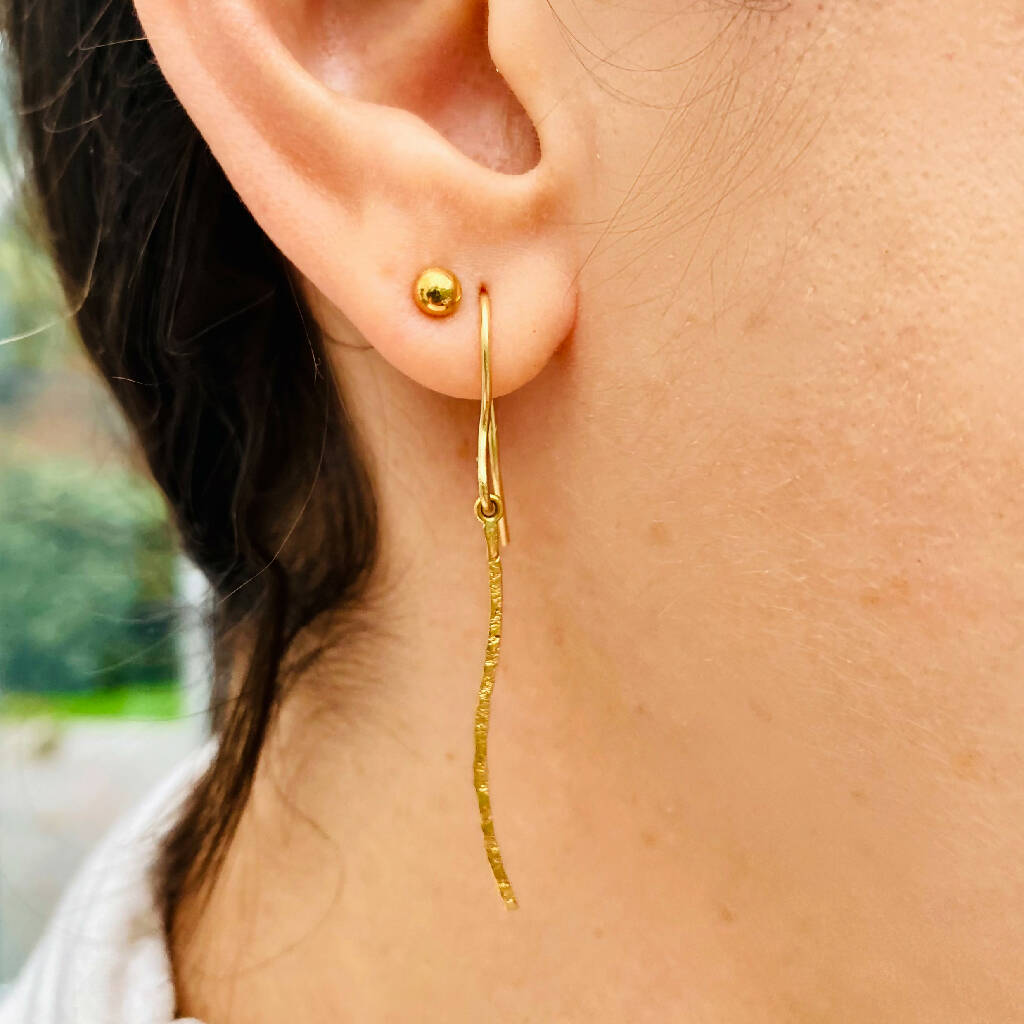 Elemental Drop Earrings in 9ct and 18ct Ethical Gold