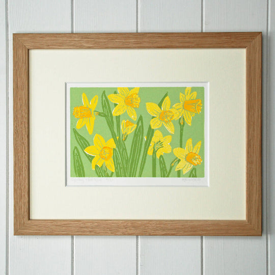 Spring Narcissus - Limited Edition - Original Linocut Print