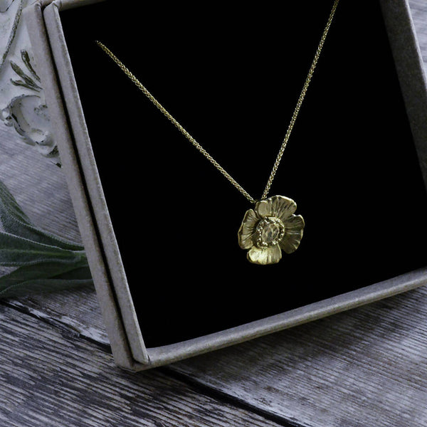 Sarah Madsen Gold Poppy Necklace