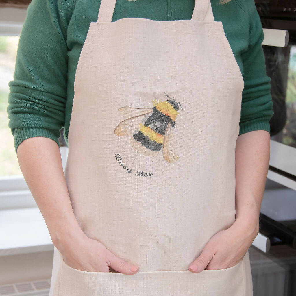 Busy Bee Linen Apron