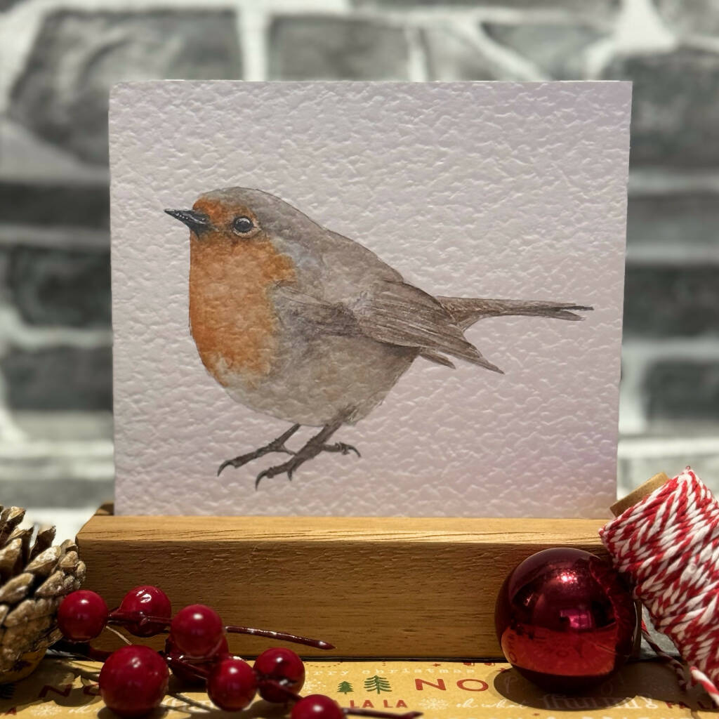 Watercolour Robin Card