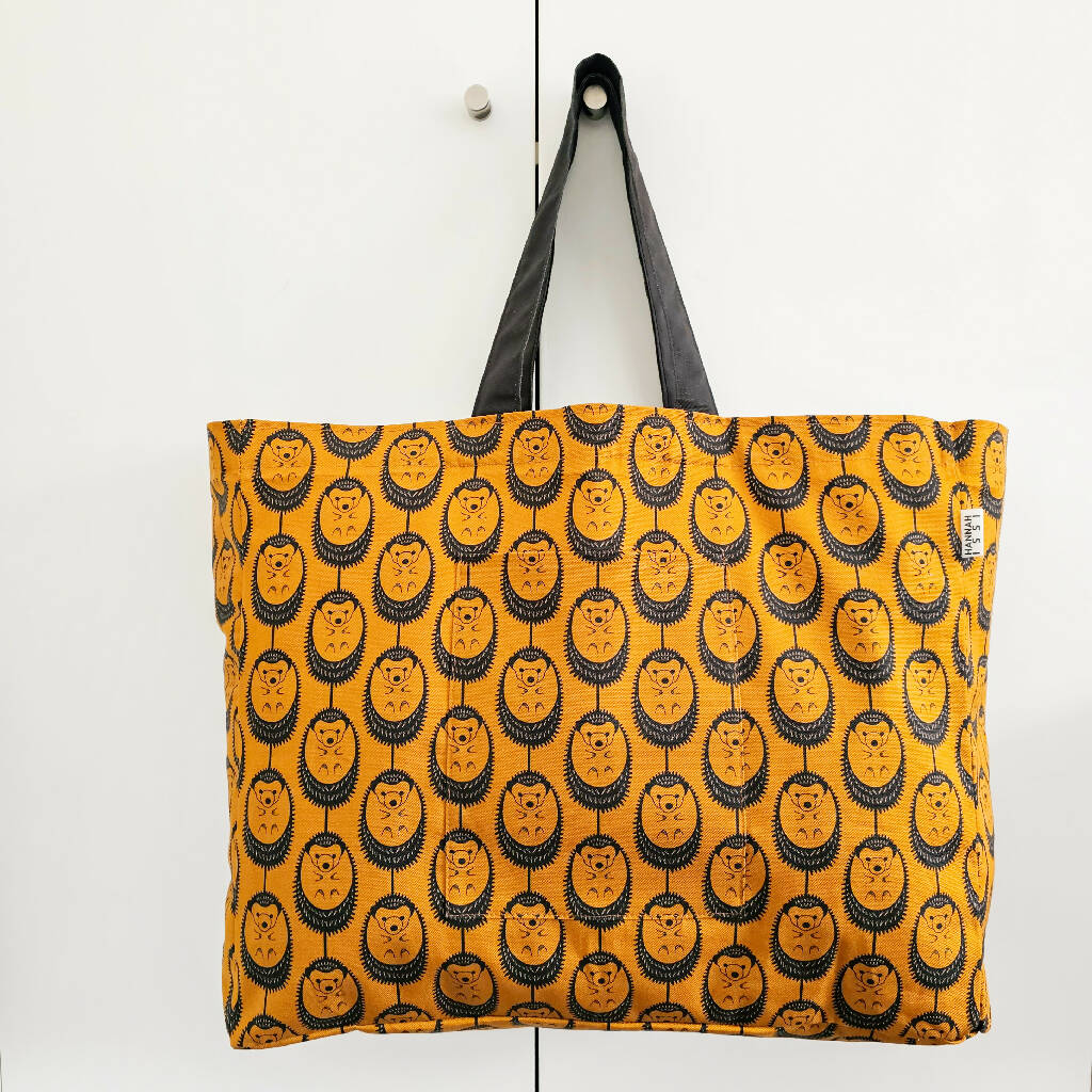 Hedgehog Organic Cotton Oversized Shoulder Bag