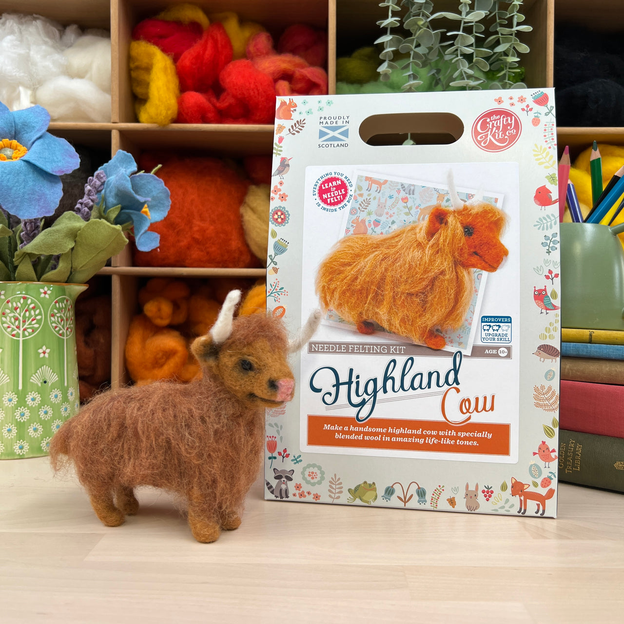 Highland Cow Needle Felting Kit