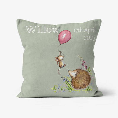 Personalised Woodland Hedgehog Cushion