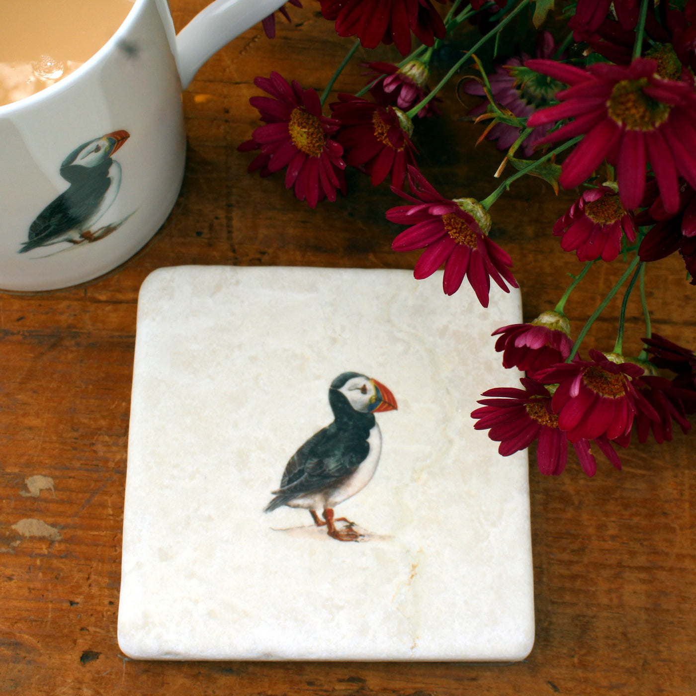 Marble Coasters in Puffin