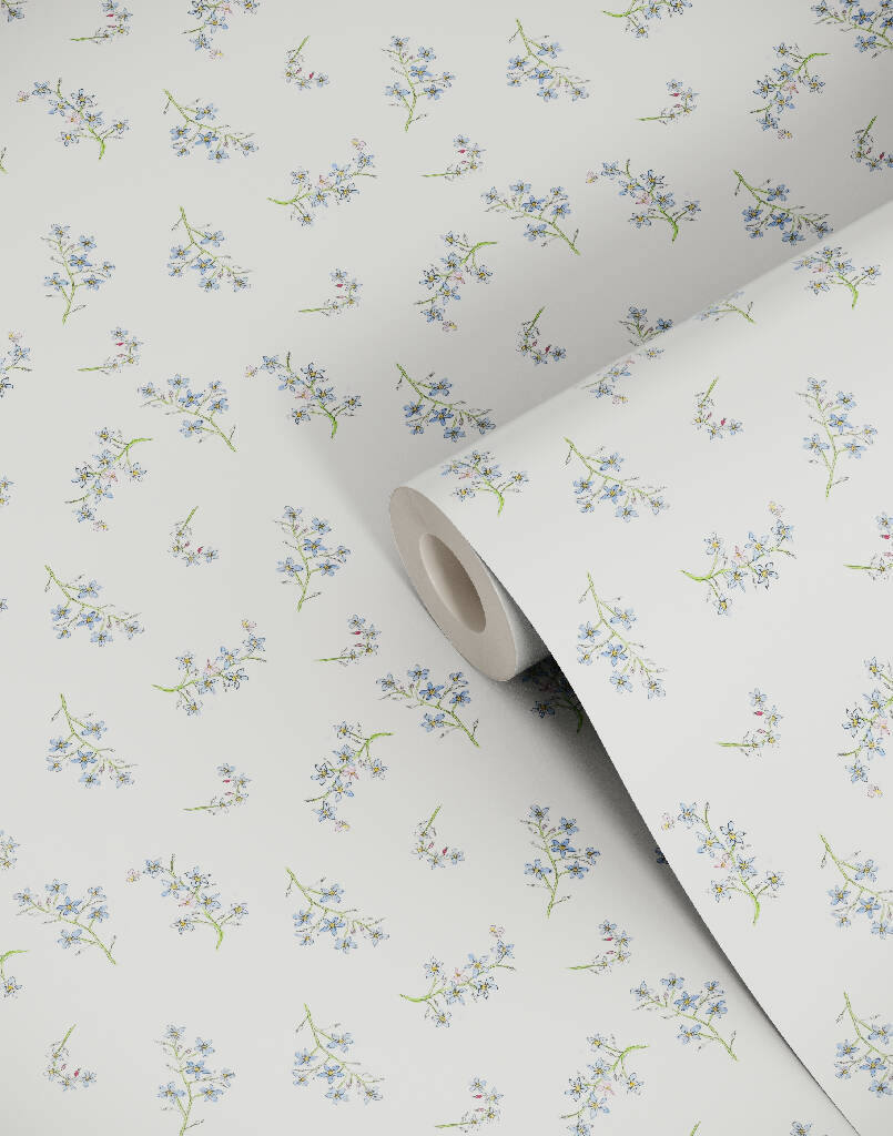 Forget-Me-Not Sustainable Wallpaper