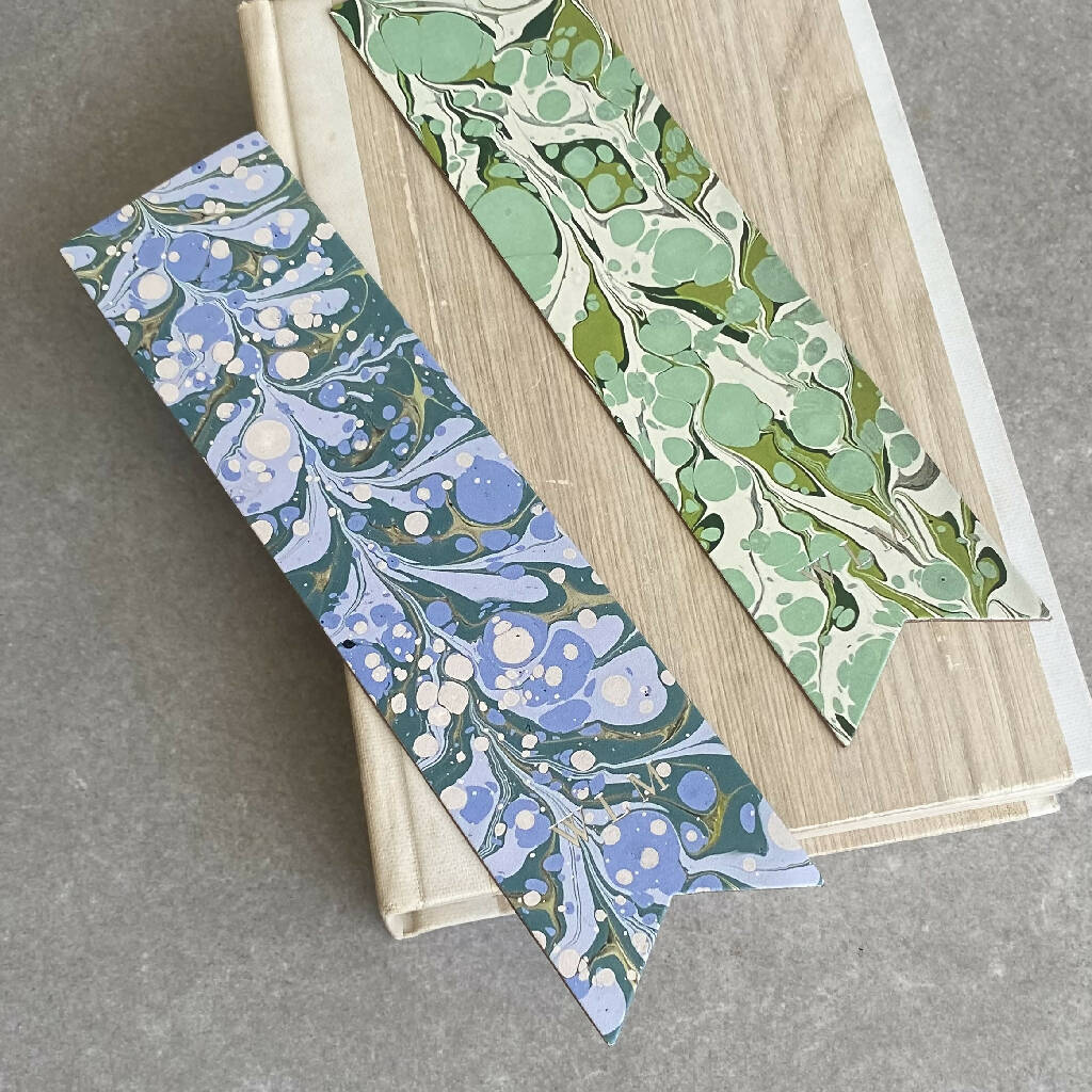 Marble Pattern Personalised Recycled Leather Bookmark