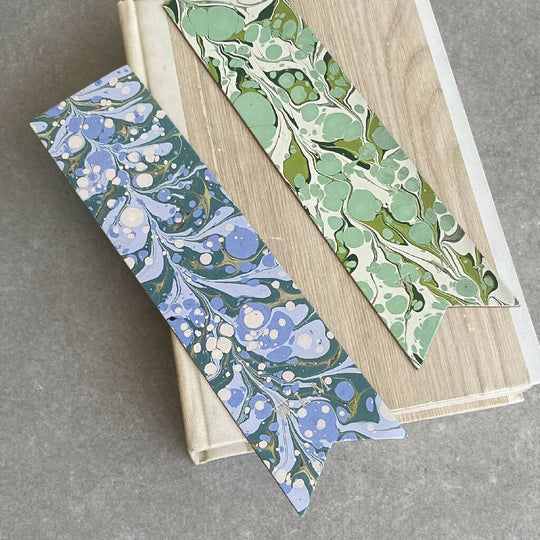Marble Pattern Personalised Recycled Leather Bookmark