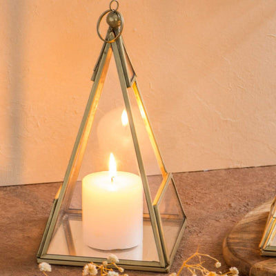Pyramid Glass Candle & Tealight Holders