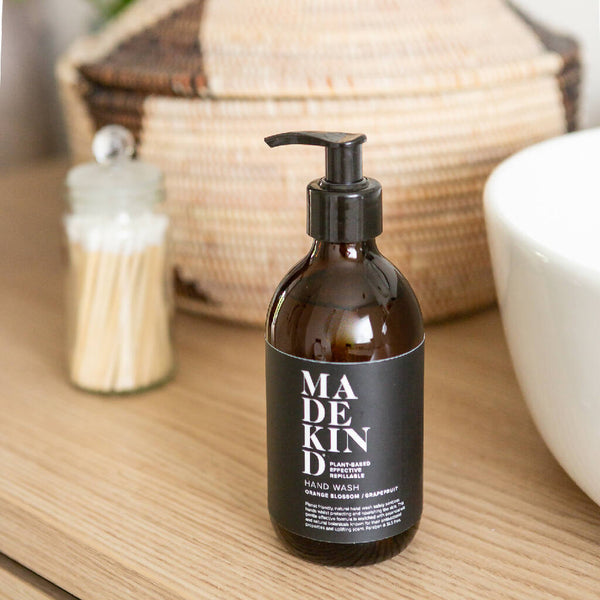 orange blossom & grapefruit hand wash 300ml in bathroom