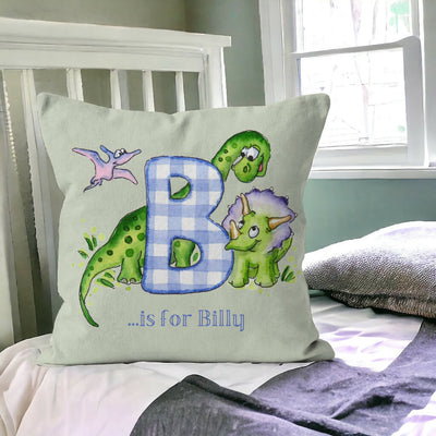 Personalised Initial Cushion for Boys