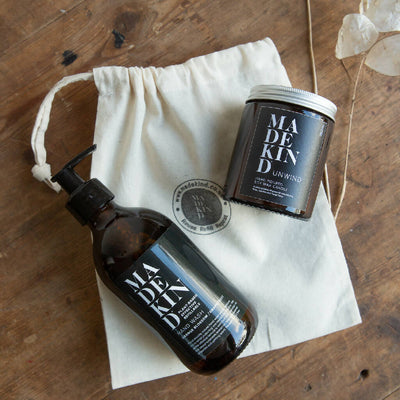 Natural Hand Wash & Candle in Gift Bag