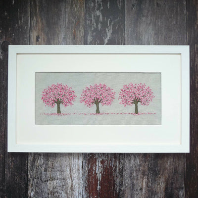 Embroidery Kit - Three Cherry Blossom Trees