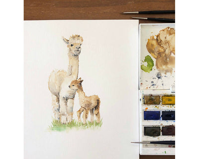 Alpacas New Baby Card