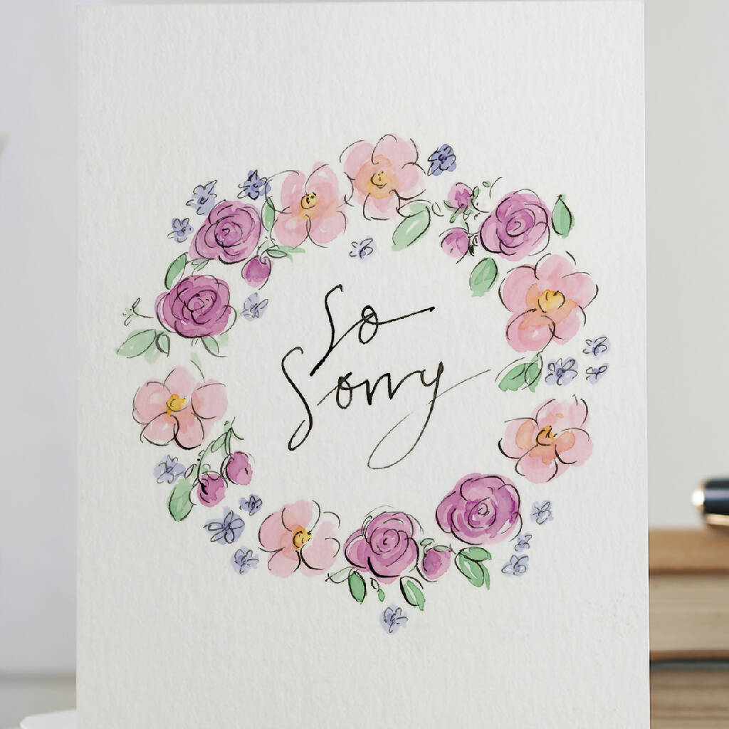 'So Sorry' Floral Greeting Card