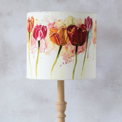 Tulips Canvas Lampshade in Cream