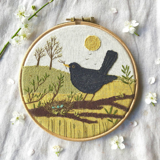Blackbird Appliqué and Embroidery Kit