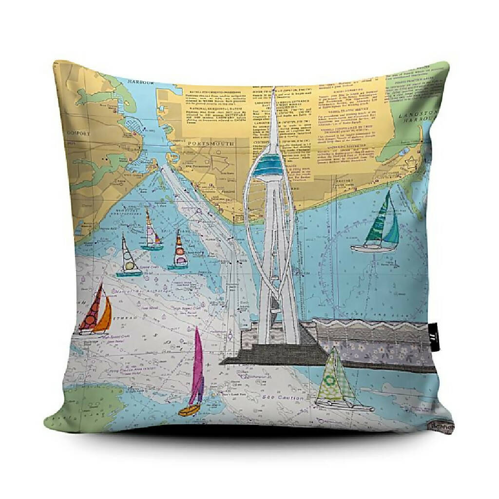 Spinnaker Tower Portsmouth Faux Suede Cushion