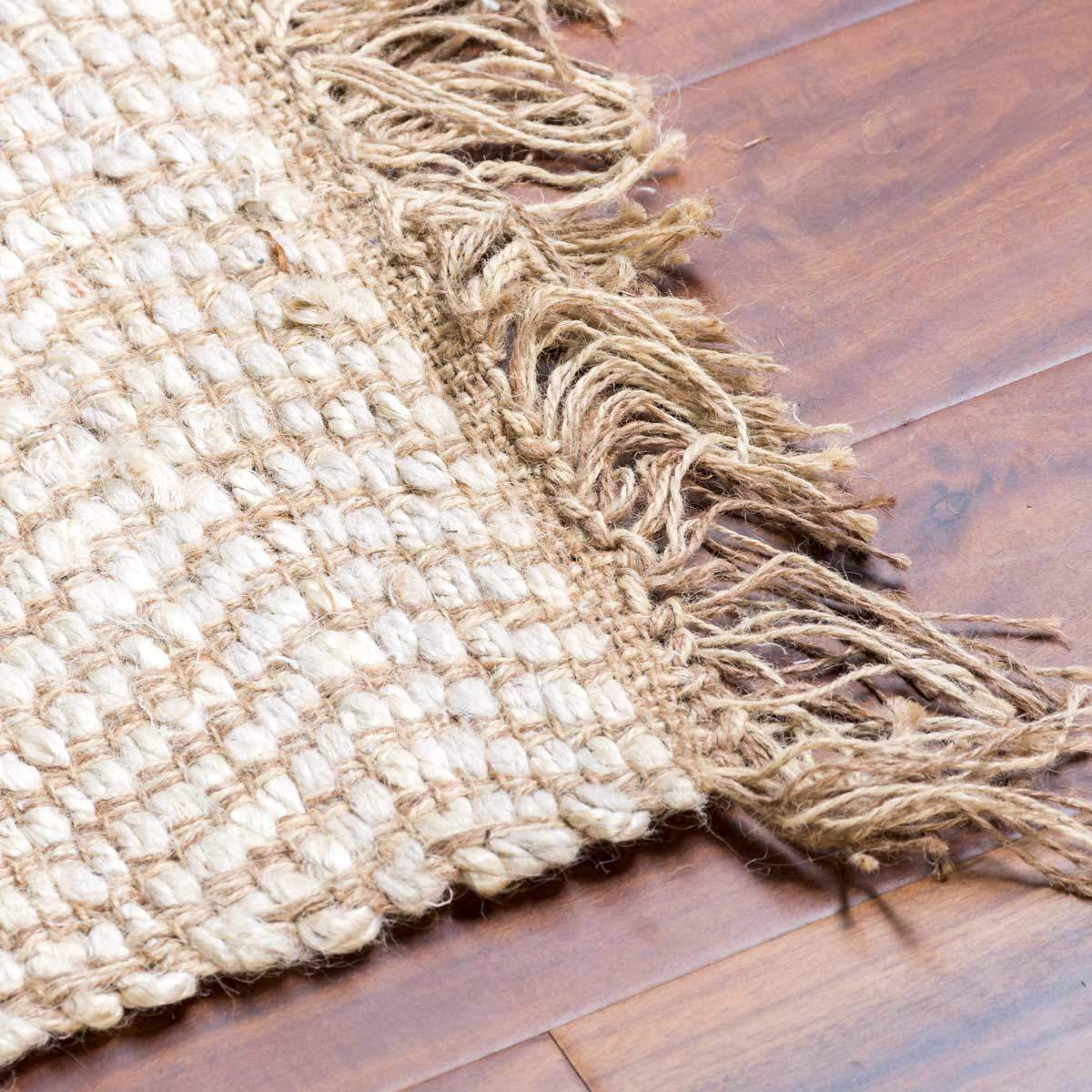 Rectangular Beige Jute Rug Country Living Marketplace