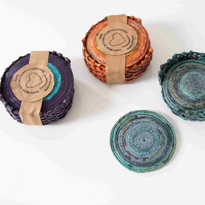 Recycled Newspaper Coasters