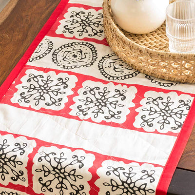 Red Table Runner & Placemats Set