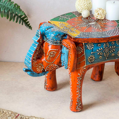 Wooden Elephant Foot Stool