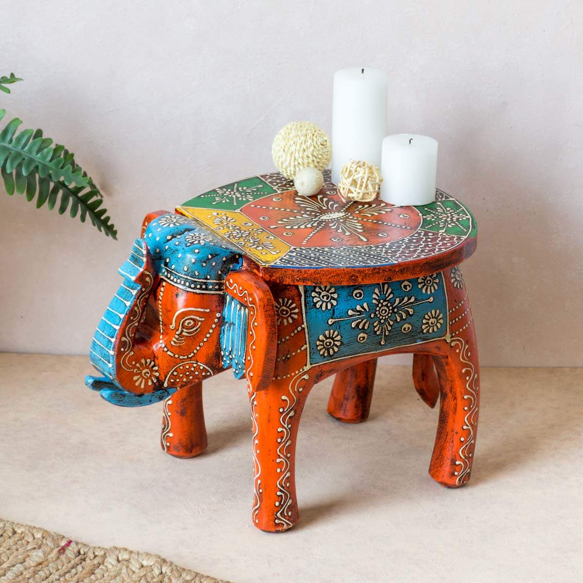 Wooden Elephant Foot Stool