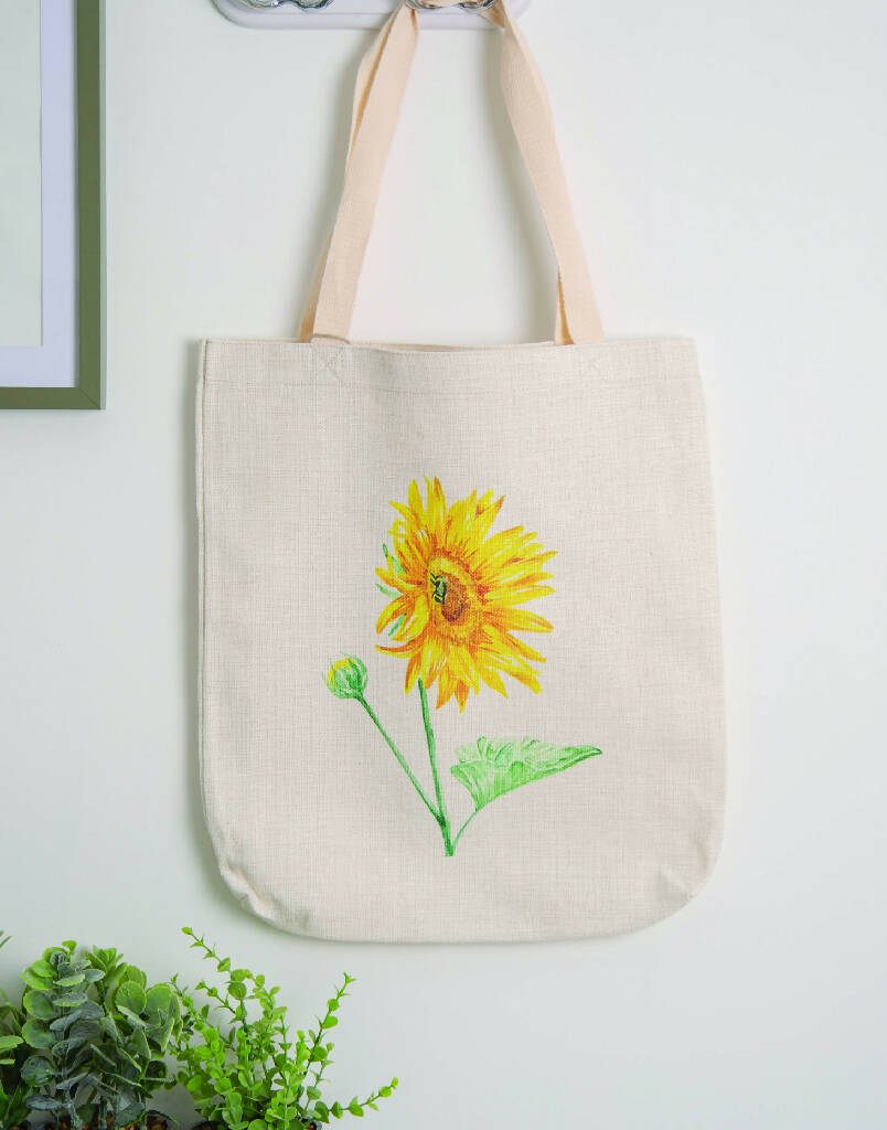 Sunflower Linen Tote Bag