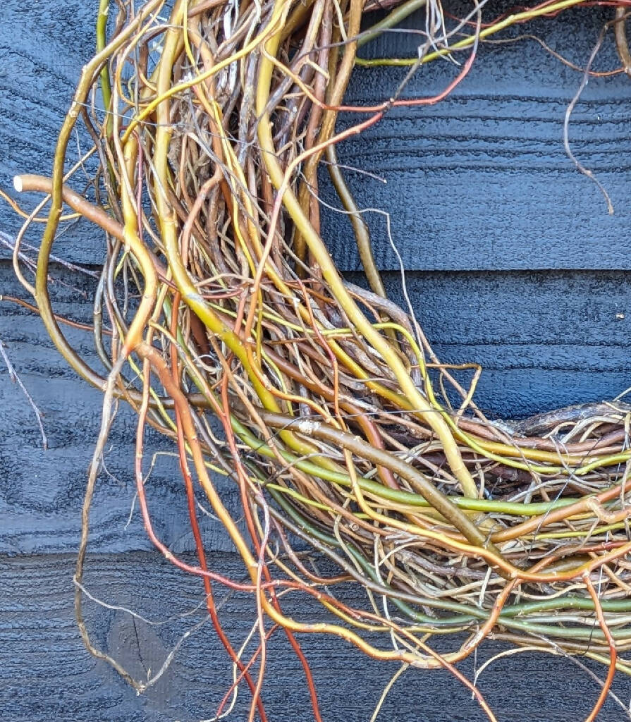 Spring Wreath Made From Curly Willow