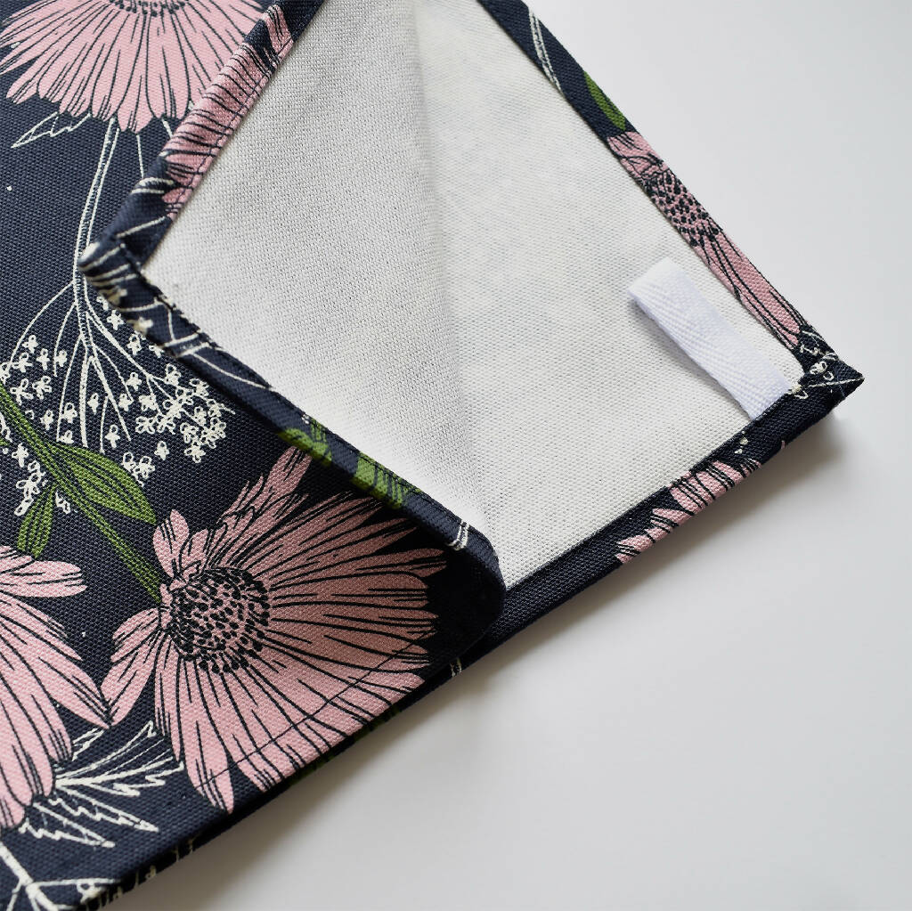 Calendula Tea Towel in Blackcurrant