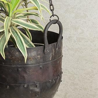 Iron Hanging Planter With Chain