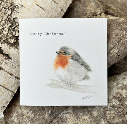 Pack of 4 Robin Christmas Cards