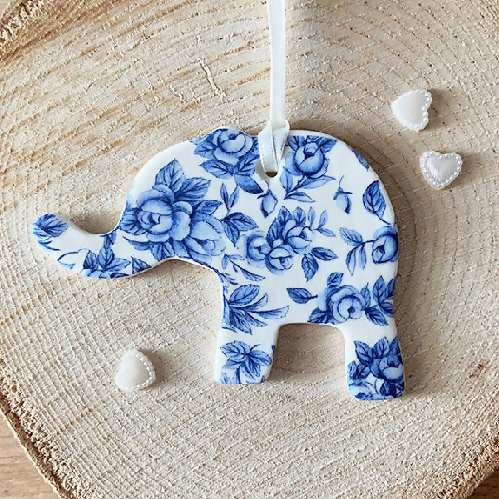Porcelain Elephant Decoration