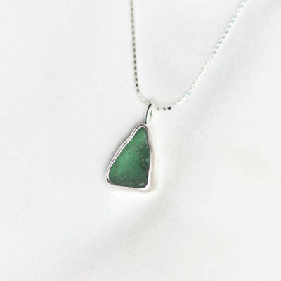 Rhian Sea Glass Necklace in Green