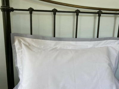 Oxford Pillowcases with coloured edge in organic cotton